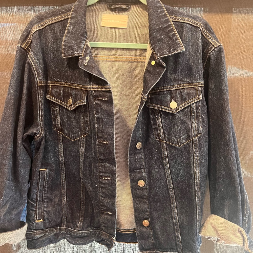 Everlane Denim Jacket with Gold Accents